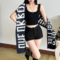 New Womens Skirt With A Personalized Letter Print And An Asymmetrical Design