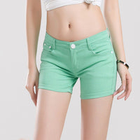 The New Candy Color Denim Shorts Look Thin