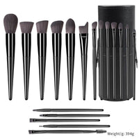 18 Champagne Makeup Brushes Suit High Quality Solid Wood Handle Beauty Tools