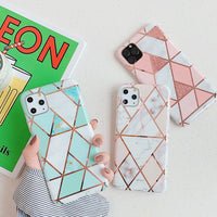 Stitched marble phone case