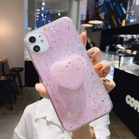 Epoxy sequin holder mobile phone case