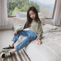 Children's solid color jeans