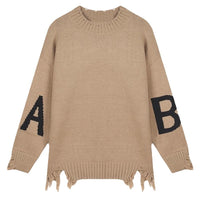 Women's Korean-style Loose And Idle Wind Black Knitwear Sweater