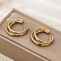 Metal Minimalist Round Earrings