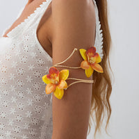 Personalized Long Wax Cord Fabric Floral Necklace