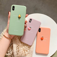 Compatible With Apple, 3D Fruit Funny Avocado Back Cover Case For