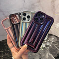 Electroplated Stripe Phone Case Is Simple