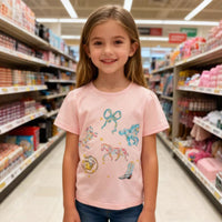 Summer Kids' Cartoon Crewneck Short-sleeve T-shirt Top