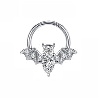 Halloween Punk Bat Nose Stud Ornament