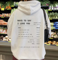 Letter Print Drop-shoulder Sleeve Hoodie Sweater