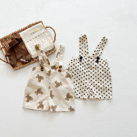 Infant Short Sleeve Top Bib Shorts Set
