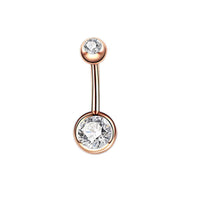 Stainless Steel Double Drill Navel Nail Double Ball Navel Ring