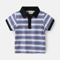 Casual Style Children's Lapel Short Sleeve Top