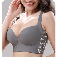 Seven-breasted Full-cup Women's No Steel Ring Gather Up And Receive Auxiliary Breast Adjustment Bra