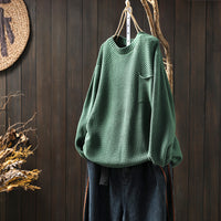 Womens Relaxed Figure-flattering Versatile And Stylish Knit Sweater