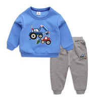 Children's Sweater Suit winter Clothes Plus Velvet Thickening