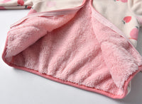 Women's Polar Fleece Jacket Children's Stand Collar Plus Fleece Pink
