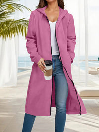 Fashionable Simple Comfortable All-match Slimming Hooded Coat