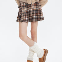 American Pleated Skirt Hot Girl Autumn And Winter Plaid Skirt