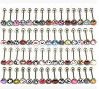 30 different models of grease tongue nail set stainless steel tongue nail rod tongue nail body puncture