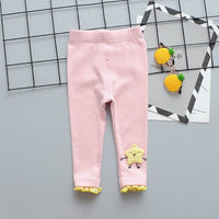Children's pants for girls with wooden ears