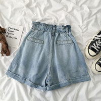 All-match elastic waist shorts