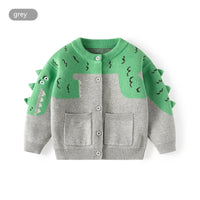 Little Dinosaur Knitted Boys' Cardigan Sweater