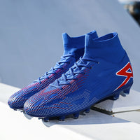 Turf Soccer Shoes Men's High-top Plus Size Football Shoes