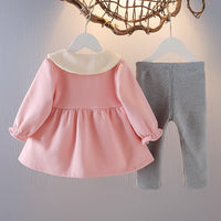 Cute plus velvet girl suit