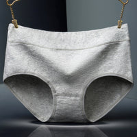 Mid-waist Cotton Solid Color Triangle Briefs