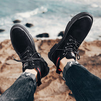 Suede high-top Martin boots