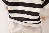 Boys' Summer Fashion Casual Striped Short Sleeve Suit