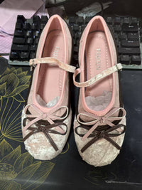 Womens Bow-tie Slingback Low-cut Flat Shoes