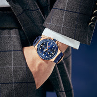 Mens Sporty Casual Watch Multifunction Quartz Watch