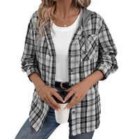 Women's Casual Fashion Loose-fit Plaid Shirt