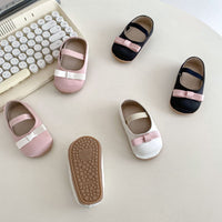 All-match One-word Butterfly Knot Baby Shoes Comfortable Breathable, Non-slip, Wear-resistant