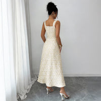 Elegant Embroidered Slip Dress For Women