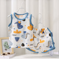 Casual New Children's Vest Suit Summer Cotton