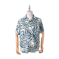 Men's Shirt Rayon Printed Cardigan Short Sleeve Beach Shirt