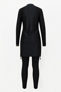 Color Matching Printing Cap Diving Surfing Sunscreen Swimsuit Set