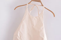 Summer New Women's Windbreaker Fabric Hanging Collar Jumpsuit