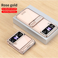 Foldable Screen Electroplating Transparent Hinge All-inclusive Drop-resistant Phone Case