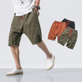 Summer Clothing Cotton Linen Cropped Pants Loose Trendy