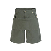 Summer Men's Detachable Multifunctional Pocket Knee Shorts
