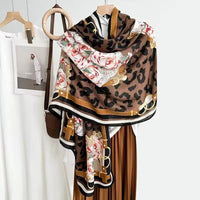 Cotton And Linen Scarf Thin And Silky Shawl Travel Sun-proof Beach Towel For Women