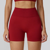 High Waist Pleated Seamless Yoga Shorts