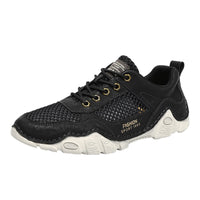 Summer Breathable Casual Shoes Handmade Men's Shoes Work Plus Size Mesh Shoes