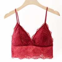 Sexy Lace Bra Nightclubs With Chest Pad French Triangle Cup Anti-exposure