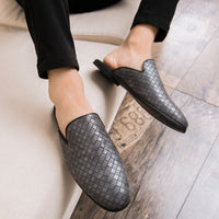 Men's Breathable Leather Shoes With Half Support