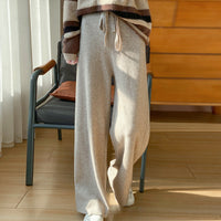 Elegant High-waisted Casual Straight-leg Pants For Women